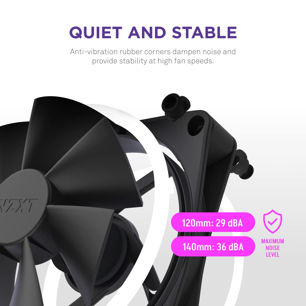 NZXT F120RGB Duo - 120mm Dual-Sided RGB Fan - Triple Pack (Black) w/RGB Controller