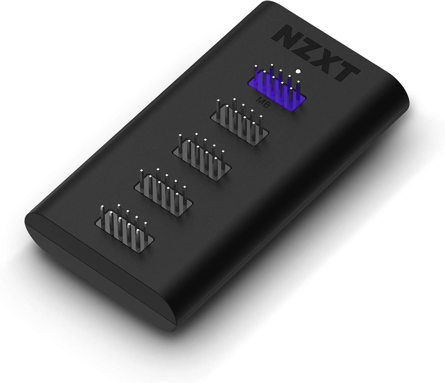 NZXT Internal USB Hub 3 - AC-IUSBH-M3 - 4 Internal USB 2.0 Ports - 3M Dual Lock Tapes - Magnetic Body - Plug and Play