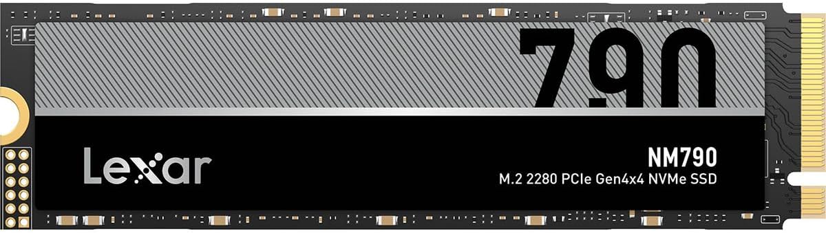 Lexar 4TB NM790 SSD PCIe Gen4 NVMe M.2 2280 Internal Solid State Drive, Up to 7400/6500 MB/s Read/Write, Compatible with PS5, for Gamers and Creators, Black (LNM790X004T-RNNNU)