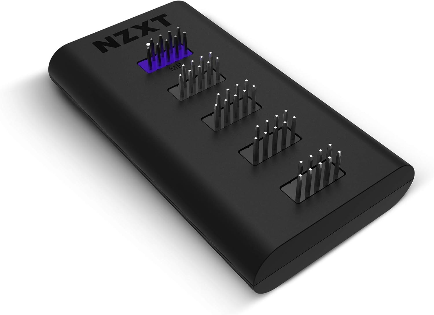NZXT Internal USB Hub 3 - AC-IUSBH-M3 - 4 Internal USB 2.0 Ports - 3M Dual Lock Tapes - Magnetic Body - Plug and Play
