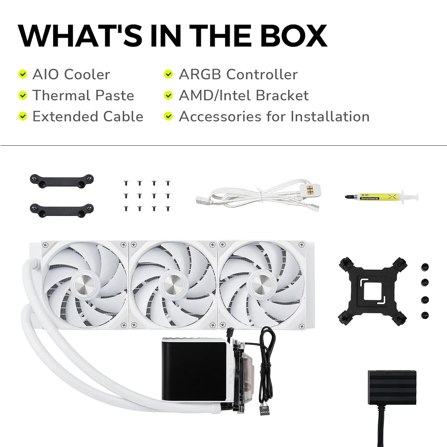TRYX Panorama 360 ARGB 360mm AIO 6.5'' AMOLED Curved Screen 3D Anamorphic Effect Customizable AIO Cooler 360mm Asetek 8th Gen V2 320w TDP Magnetic ARGB Fan Intel LGA 1851/1700 AMD AM5/AM4
