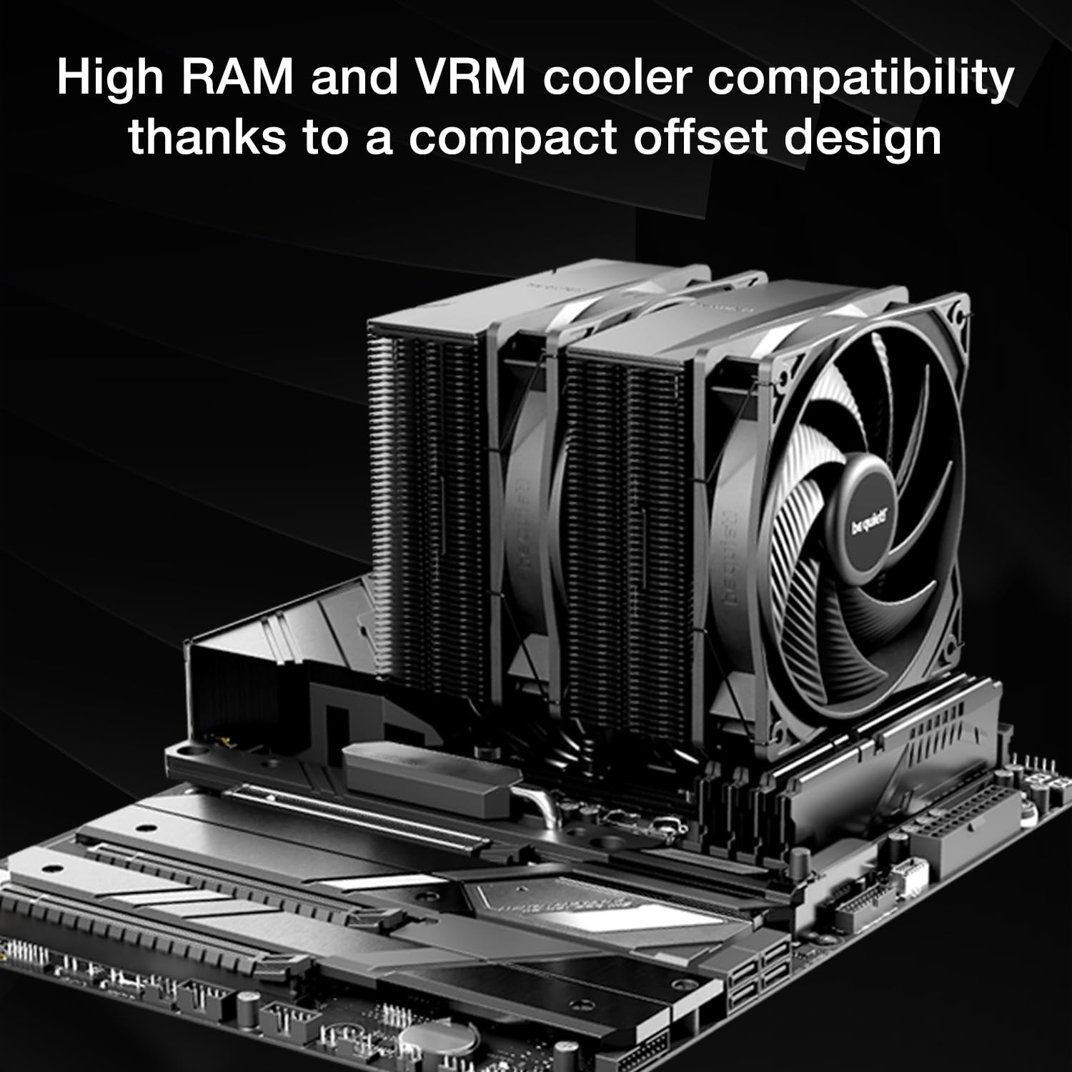 be quiet! Pure Rock Pro 3 Silver CPU Air Cooler | 6 High Performance 6mm Heat Pipes with HDT Technology | 120mm Quiet PWM Fan | AMD:AM4 AM5/Intel LGA 1700/1150/1151/1200 | Silver | BK041
