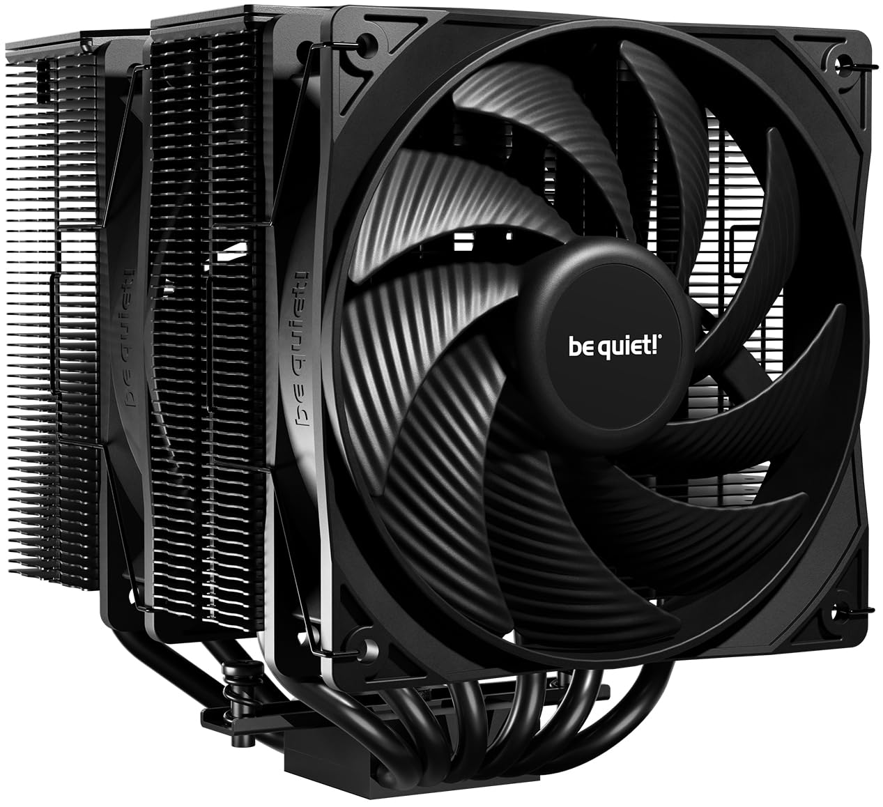 be quiet! Pure Rock Pro 3 Black CPU Air Cooler | 6 High Performance 6mm Heat Pipes with HDT Technology | 120mm Quiet PWM Fan | AMD:AM4 AM5/Intel LGA 1700/1150/1151/1200 | Black | BK042