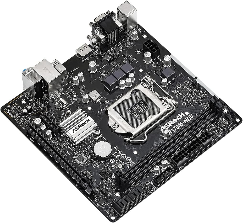 ASRock H370M-HDV LGA1151/ Intel H370/ DDR4/ SATA3&USB3.2/ Micro ATX Motherboard