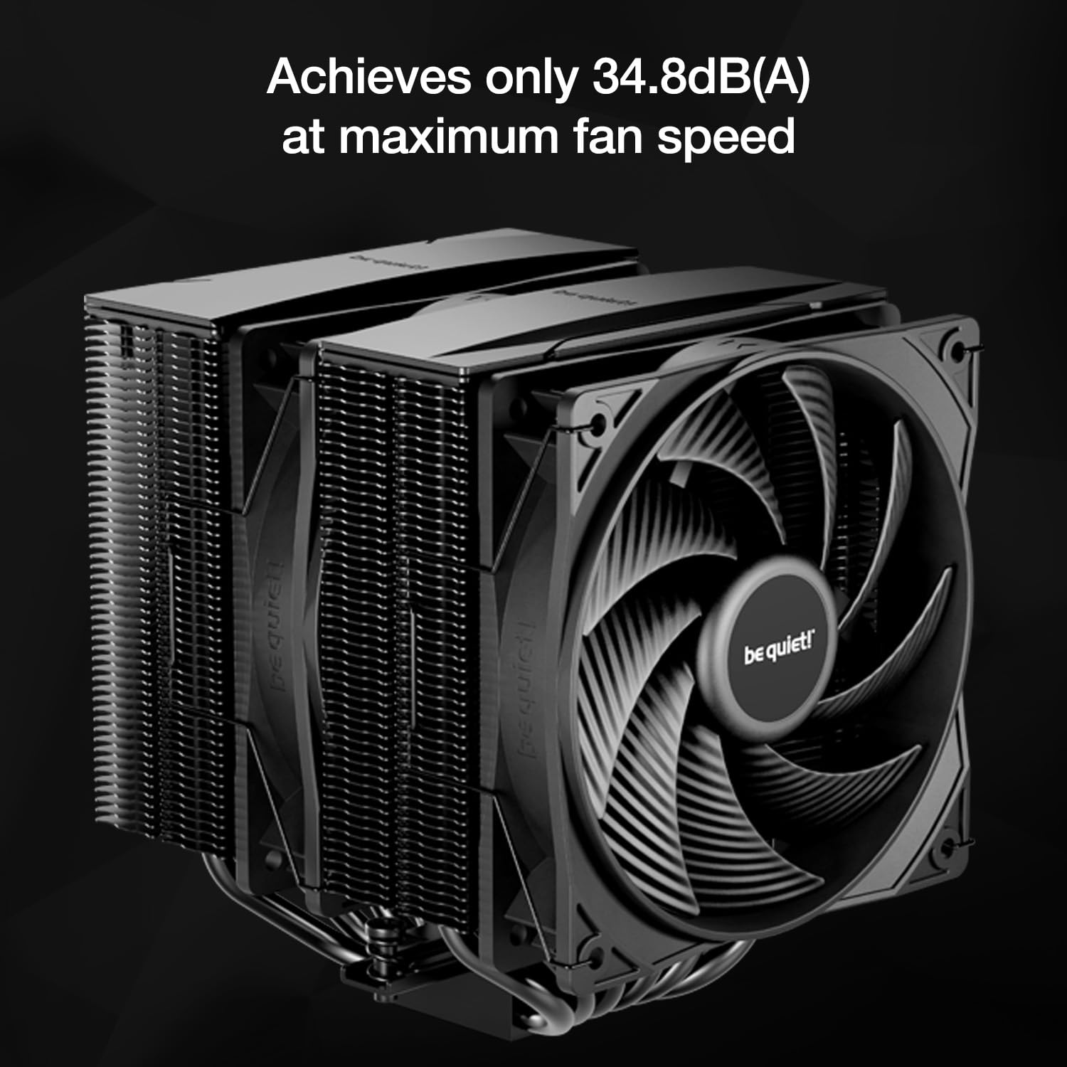 be quiet! Pure Rock Pro 3 Silver CPU Air Cooler | 6 High Performance 6mm Heat Pipes with HDT Technology | 120mm Quiet PWM Fan | AMD:AM4 AM5/Intel LGA 1700/1150/1151/1200 | Silver | BK041