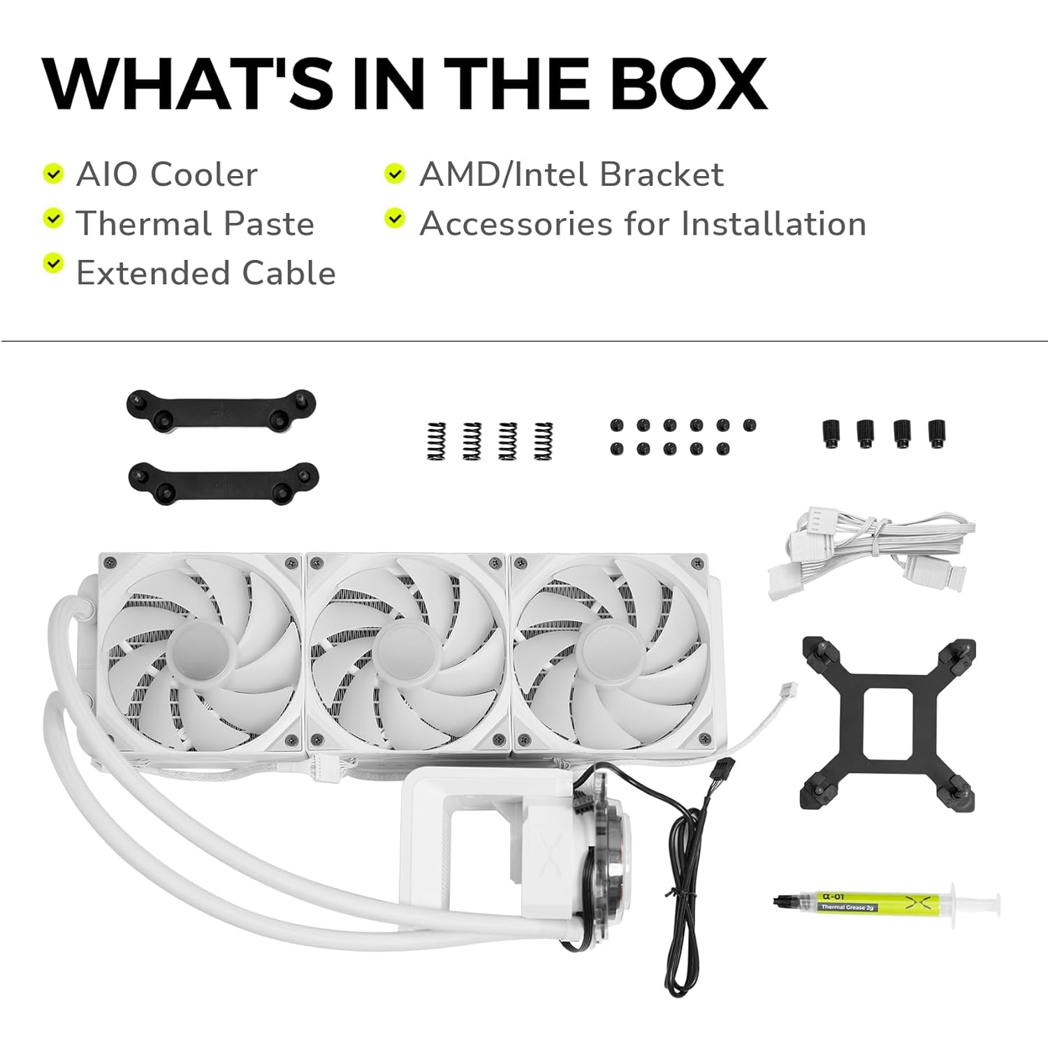 TRYX Panorama SE 360 ARGB 360mm AIO Rotatable 6.5'' AMOLED Curved Screen 3D Anamorphic Effect Customizable AIO Cooler 360mm White Asetek Adela 280w TDP Intel LGA 1851/1700/1200/115X AMD AM5/AM4