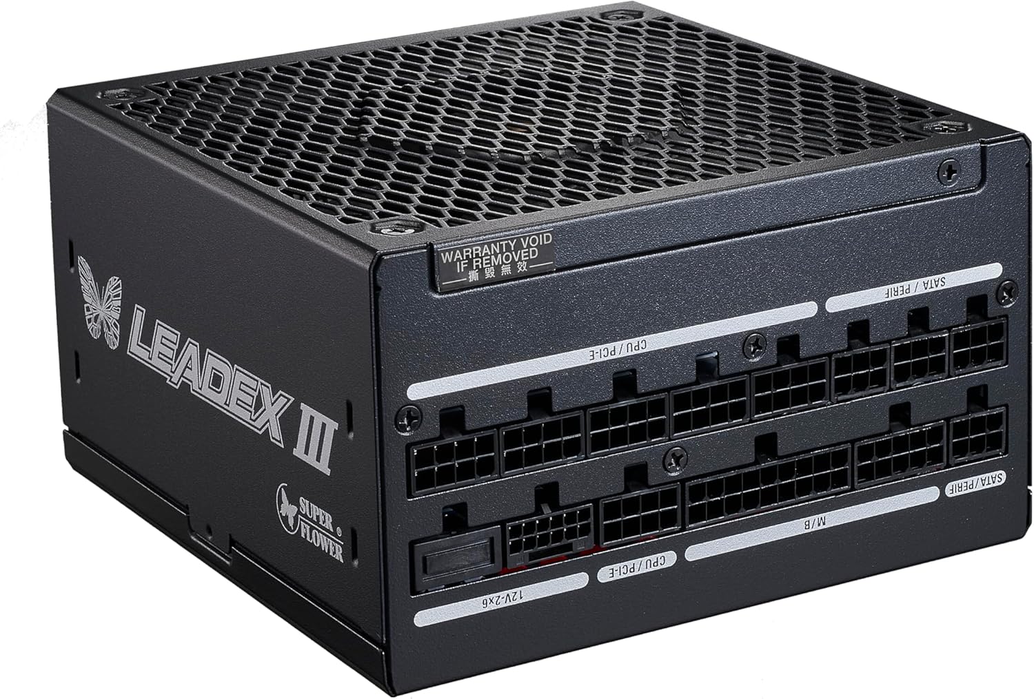 Super Flower Leadex III ATX 3.1 1000W, Cybenetics Platinum, 80+ Gold, 10 Years Warranty, ECO Semi-Fanless Mode, FDB Fan with Copper Shaft, Full Modular Power Supply, SF-1000F14GE, Black