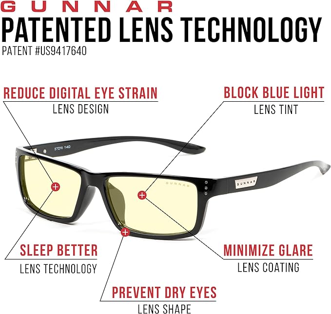 GUNNAR - Premium Gaming and Computer Glasses - Blocks Blue Light - Riot