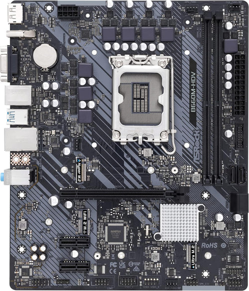 ASRock B660M MicroATX Motherboard B660M-HDV Intel B660 Series CPU (LGA1700) Compatible